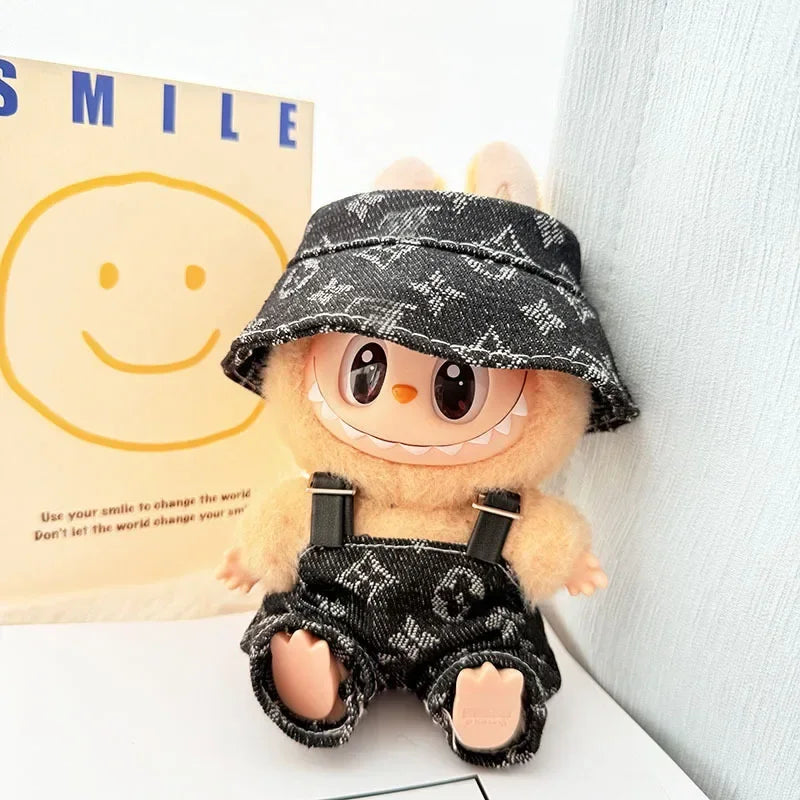 Anime Labubu Doll Clothes Fashion Overalls Labubu Idol V1 V2 Dolls Clothing Accessories 15/17Cm Plush Doll Universal in Stock