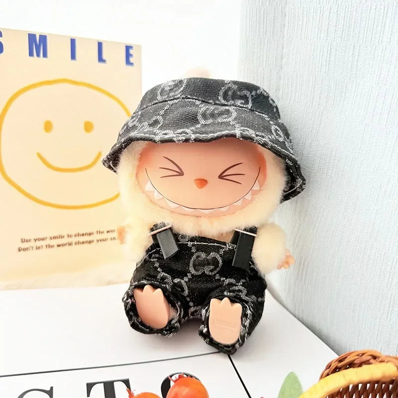 Anime Labubu Doll Clothes Fashion Overalls Labubu Idol V1 V2 Dolls Clothing Accessories 15/17Cm Plush Doll Universal in Stock