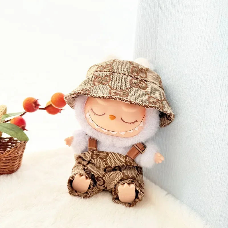 Anime Labubu Doll Clothes Fashion Overalls Labubu Idol V1 V2 Dolls Clothing Accessories 15/17Cm Plush Doll Universal in Stock