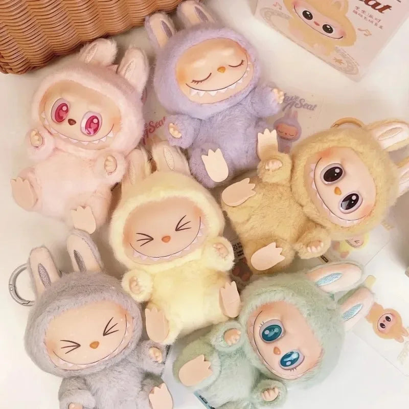 Cute Labubu the Monsters Box Toy Sweetheart Vinyl Doll Kawaii Backpack Pendant Decoration Plush Doll Clothes Keychain Gifts