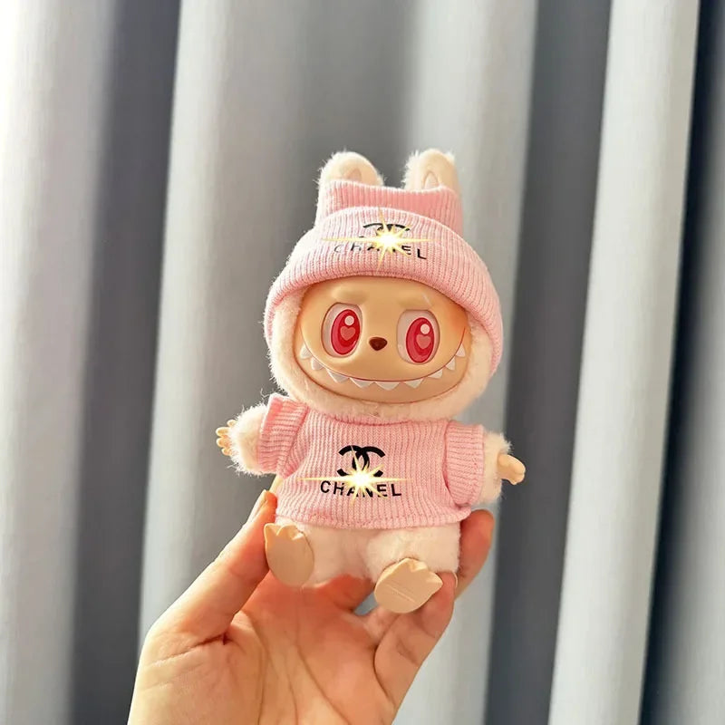 Anime Labubu Doll Clothes Fashion Overalls Labubu Idol V1 V2 Dolls Clothing Accessories 15/17Cm Plush Doll Universal in Stock