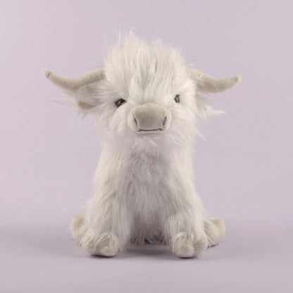 25Cm Simulated Scottish Highland Cow Plush Toy Blue Variant Cute Fairy Calf Baby Animal Child Birthday Christmas Gift