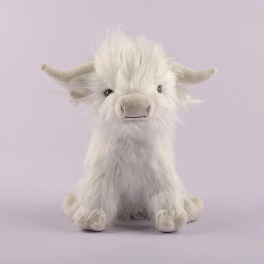 25Cm Simulated Scottish Highland Cow Plush Toy Blue Variant Cute Fairy Calf Baby Animal Child Birthday Christmas Gift